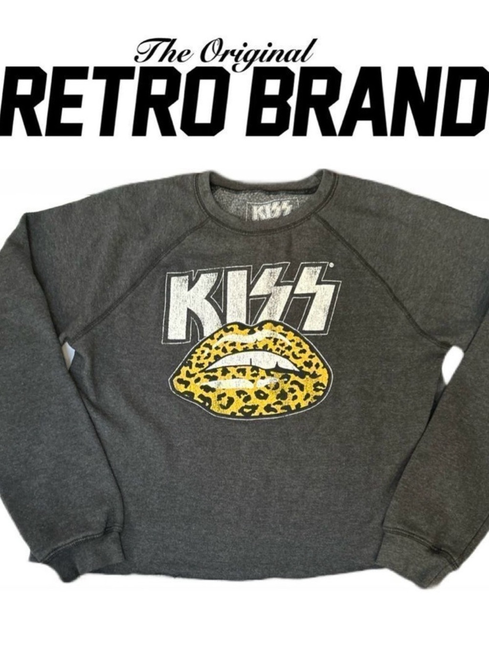 KISS The‎ Original Retro Brand Crop Sweatshirt - Size M
